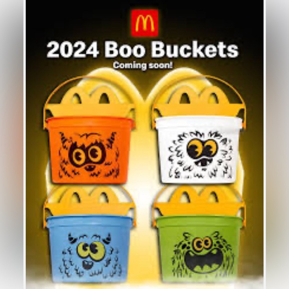 ♥️ FREE with any purchase 🙏🏽 McDonalds ⚜️👀 ⚜️ 2024 happy meal BOO bucket white - Picture 10 of 12